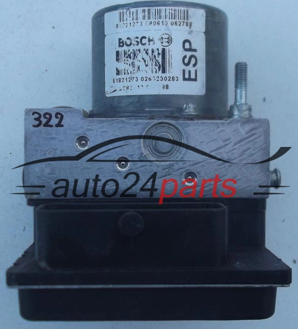 ABS POMPA I STEROWNIK FIAT 500 BOSCH 0 265 230 283,  518 212 73