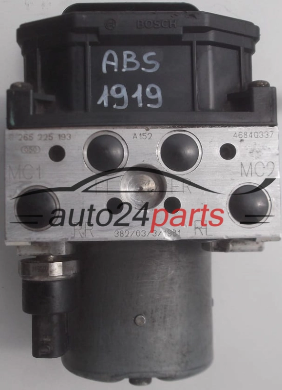 ABS PUMP  ALFA ROMEO BOSCH 0 265 225 193,  46840337