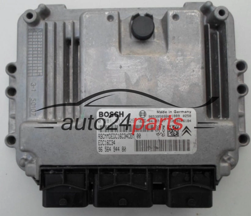 ECU ENGINE CONTROLLER  CITROEN PEUGEOT 1.6 HDI BOSCH 0 281 011 629,  96 564 944 80