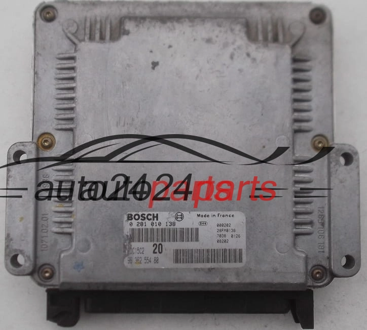 ECU CENTRALITA DE MOTOR CITROEN PEUGEOT 2.0 HDI BOSCH 0 281 010 138, 96 362 554 80, EDC15C2 20