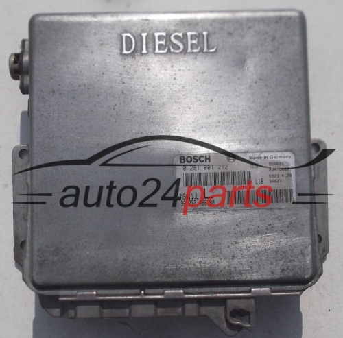 ECU ENGINE CONTROLLER CITROEN PEUGEOT 2.5 DIESEL BOSCH 0 281 001 212, 0281001212, 96 237 486 80, 9623748680 