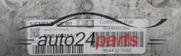 KOMPUTER STEROWNIK SILNIKA SUZUKI VITARA 2.0 HDI SIEMENS 5WS40035A-T, 5WS40035AT, SW 9644860380, HW 9644323980, SID 801