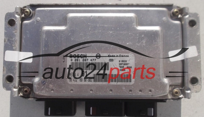 Μονάδα Ελέγχου Κινητήρα PEUGEOT 206 1.6 BOSCH 0 261 207 477, 0261207477, 96 432 189 80, 9643218980, ME7.4.4 91