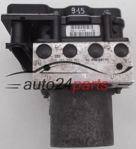POMPE HYDRAULIQUE ET CALCULATEUR dABS PEUGEOT 307 BOSCH 0 265 234 152, 0265234152, 96 499 881 80, 9649988180, 0 265 950 374, 0265950374, 96 605 357 80, 9660535780