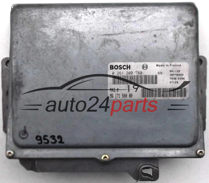 KOMPUTER STEROWNIK SILNIKA CITROEN PEUGEOT 1.0 BOSCH 0 261 200 780, 96 171 500 80