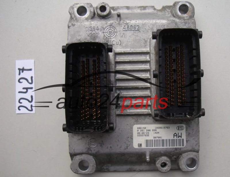 KOMPUTER STEROWNIK SILNIKA OPEL CORSA D 1.0 Z10XEP 55557932 AW, 55 557 932 AW, BOSCH 0261208939, 0 261 208 939, 55557932, 1232090, 12 32 090