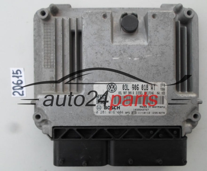 CENTRALITA DE MOTOR VW VOLKSWAGEN GOLF JETTA 2.0 TDI BOSCH 0 281 016 404, 0281016404, 03L 906 018 AT, 03L906018 AT, 03L906018AT, EDC17C46