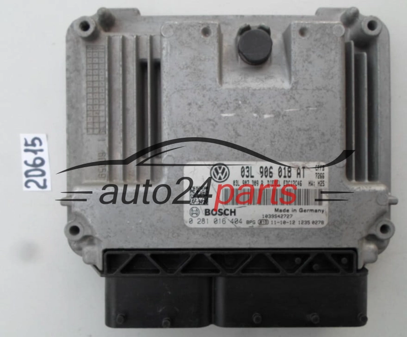CENTRALITA DE MOTOR VW VOLKSWAGEN GOLF JETTA 2.0 TDI BOSCH 0 281 016 404, 0281016404, 03L 906 018 AT, 03L906018 AT, 03L906018AT, EDC17C46