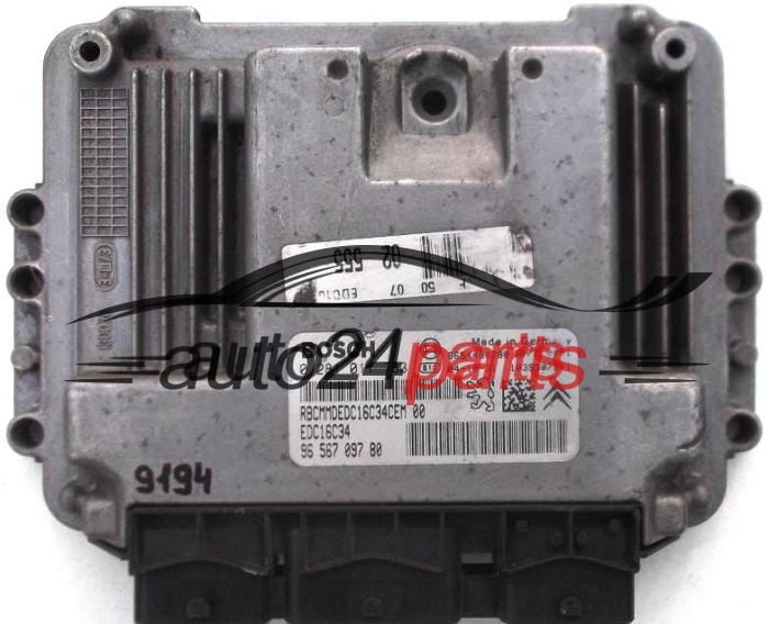 Μονάδα Ελέγχου Κινητήρα PEUGEOT 206 2.0 HDI BOSCH 0 281 011 783, 0281011783, 96 567 097 80, 9656709780, 9654490280, 1039S07241