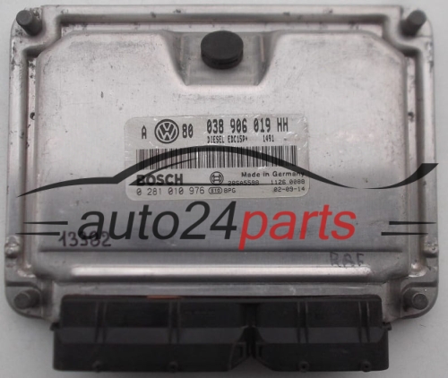 VOLKSWAGEN GOLF BOSCH 0 281 010 976, 0281010976, 038 906 019 HH, 038906019HH, 28SA5598