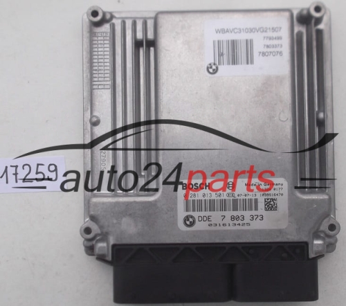  CALCULATEUR MOTEUR BMW E90 E91 320 BOSCH 0281013501