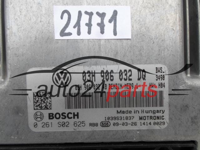  AUDI VW VOLKSWAGEN BOSCH 0 261 S02 625, 0261S02625, 03H 906 032 DQ, 03H906032DQ, MED9.1