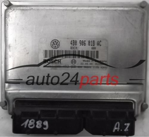 CENTRALINA MOTORE VW VOLKSWAGEN PASSAT 1.8T 1.8 TURBO APU 4B0906018AC, 4B0 906 018 AC, BOSCH 0261206452, 0 261 206 452