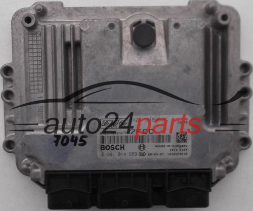 KOMPUTER STEROWNIK SILNIKA FORD FIESTA 1.6 TDCI BOSCH 0 281 014 989, 0281014989, 8V21-12A650-PC, 8V2112A650PC - 7045