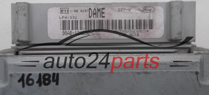 MOTORSTEUERGERÄT ECU STEUERGERAT FORD FOCUS 1.4 VISTEON 98AB-12A650-CTC, 98AB12A650CTC, DAME, LP4-332