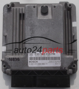 Μονάδα Ελέγχου Κινητήρα VOLKSWAGEN GOLF JETTA 2.0 TDI BOSCH 0 281 011 903, 0281011903, 03G 906 016 FM
