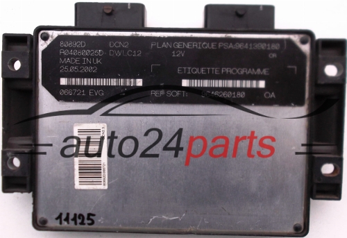 Μονάδα Ελέγχου Κινητήρα CITROEN PEUGEOT LUCAS R04080025D, PSA: 9641390180, SOFT: 9646260180, DCN2, DWLC12