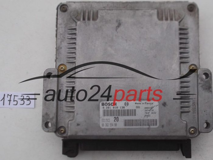 KOMPUTER STEROWNIK SILNIKA CITROEN PEUGEOT 2.0 HDI BOSCH 0 281 010 138, 0281010138, 96 362 554 80, 9636255480