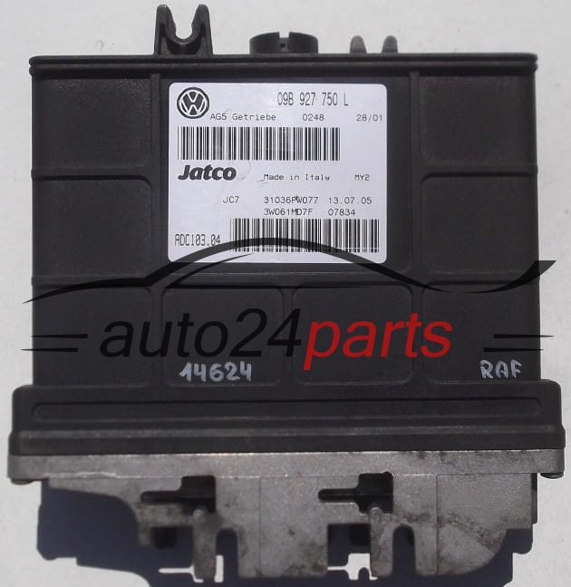 Ecu Caja de cambios automática  VOLKSWAGEN Jatco ADC103.04, 09B 927 750 L