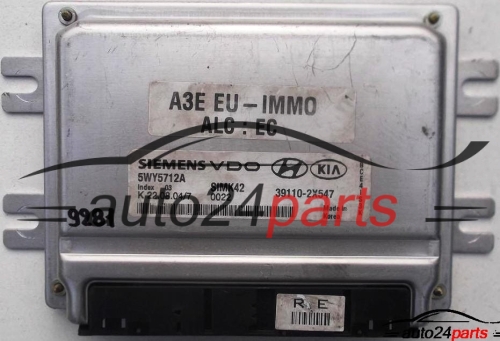 MOTORSTEUERGERÄT ECU STEUERGERAT KIA RIO 1.3, SIEMENS 5WY5712A, SIMK42, 39110-2X547, 391102X547 