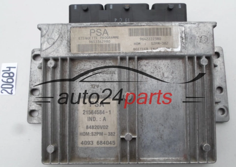 KOMPUTER STEROWNIK SILNIKA CITROEN PEUGEOT 1.4 21584584-1, 215845841, 9653342980, 9642222380