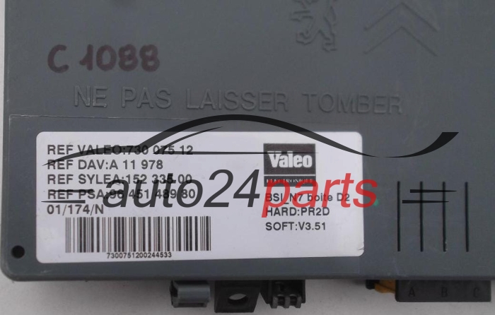 CENTRALKA MODUL BSI CITROEN PEUGEOT VALEO 730 075 12