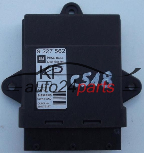 COMFORT CONTROL MODULE OPEL VECTRA C SIEMENS 5WK4 6002, 5WK46002, 9 227 562 KP, 9227562KP