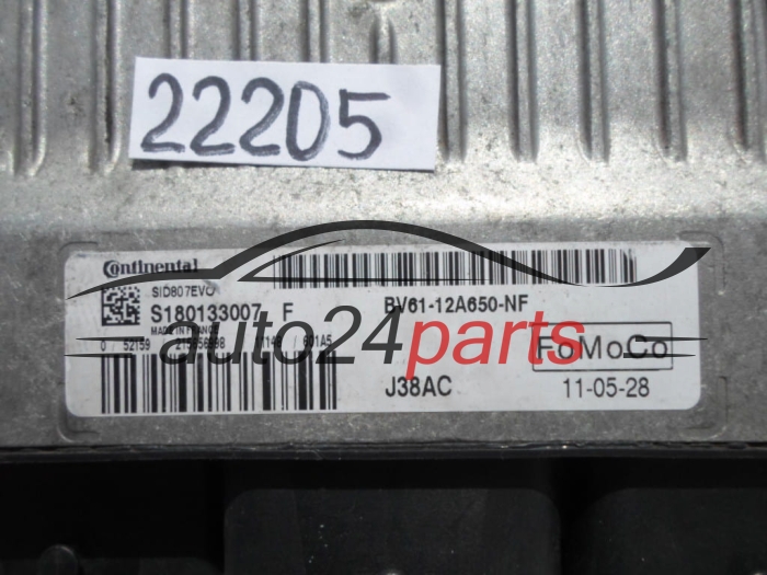 KOMPUTER STEROWNIK SILNIKA FORD FOCUS CONTINENTAL S180133007 F, S180133007F, FoMoCo BV61-12A650-NF, BV6112A650NF, SID807EVO 