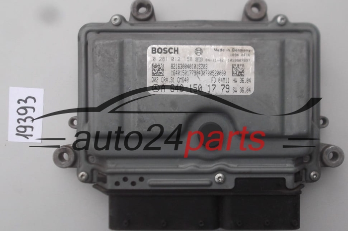 KOMPUTER STEROWNIK SILNIKA MERCEDES A 160 CDI BOSCH 0 281 012 158, 0281012158, A 640 150 17 79, A6401501779, CRA.31