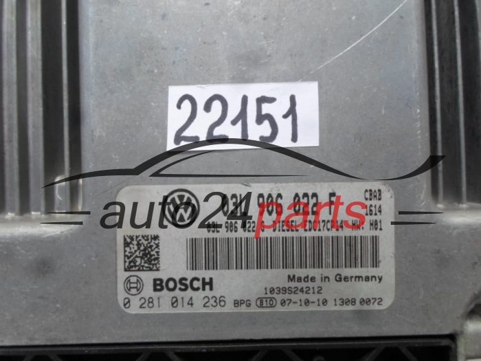 CENTRALINA DO MOTORE VW VOLKSWAGEN TIGUAN 2.0 TDI BOSCH 0 281 014 236, 0281014236, 03L 906 022F, 03L906022F, EDC17CP14