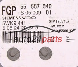 Μονάδα Ελέγχου Κινητήρα OPEL VECTRA SIGNUM 1.8 Z18XE SIEMENS 5WK9 441, 5WK9441, 55 557 540, 55557540