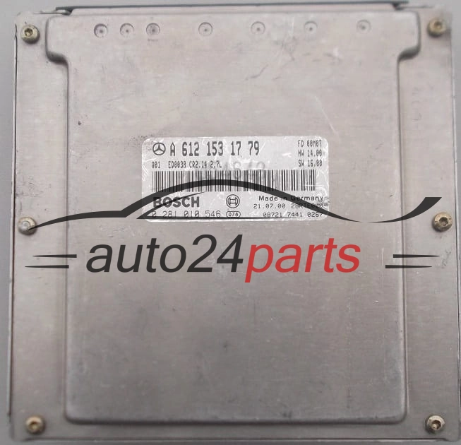 MOTORSTEUERGERÄT ECU STEUERGERÄT MERCEDES ML 2.7 CDI BOSCH 0 281 010 546,  A 612 153 17 79