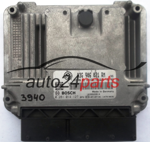 CENTRALINA MOTORE VW VOLKSWAGEN TOURAN 1.9 TDI 03G906021RM, 03G 906 021 RM, 03G906021CG, 03G 906 021 CG, BOSCH 0 281 014 127, 0281014127, DIESEL EDC16U34