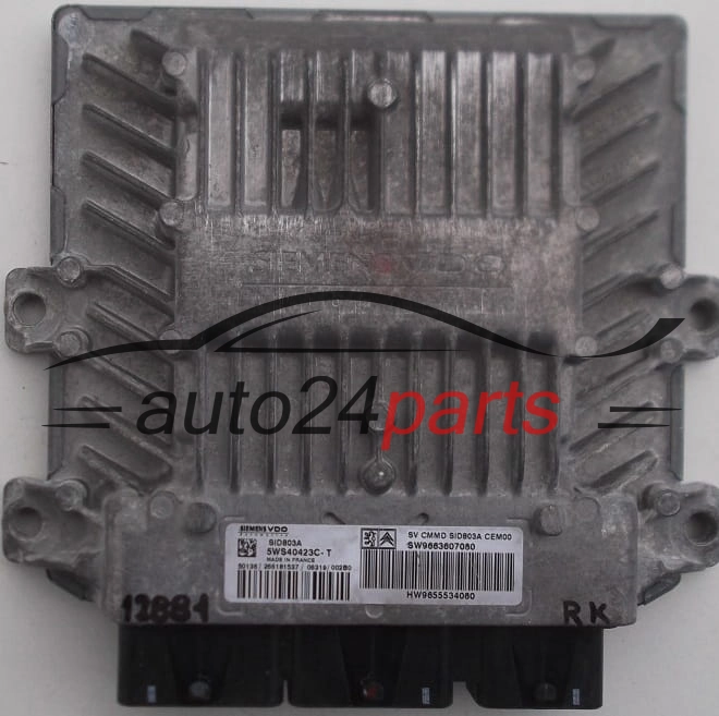 MOTORSTEUERGERÄT ECU STEUERGERAT PEUGEOT 407 2.0 HDI 5WS40423C-T, SW9663607080 