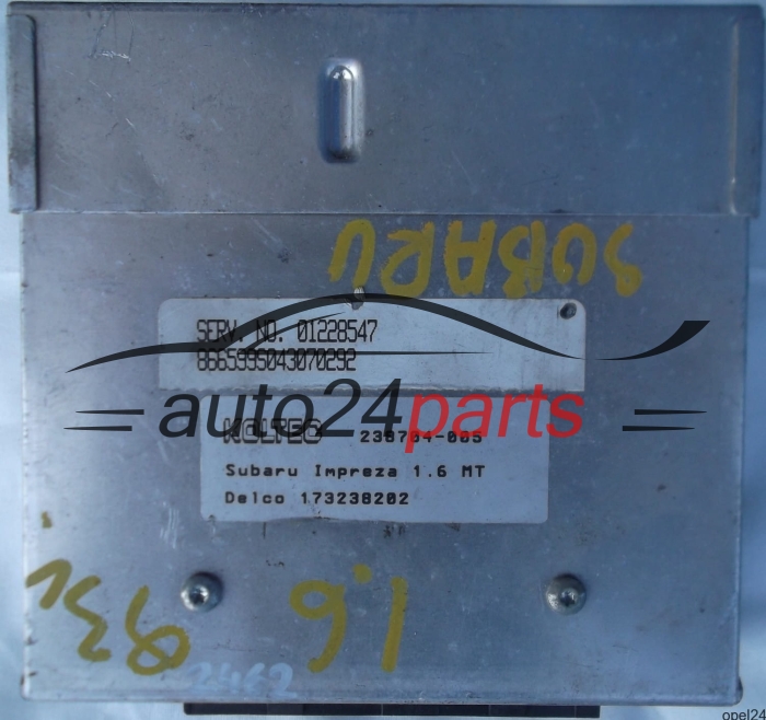 MOTORSTEUERGERÄT ECU STEUERGERÄT SUBARU IMPREZA 1.6 MT DELCO 173238202 238704-005 01228547