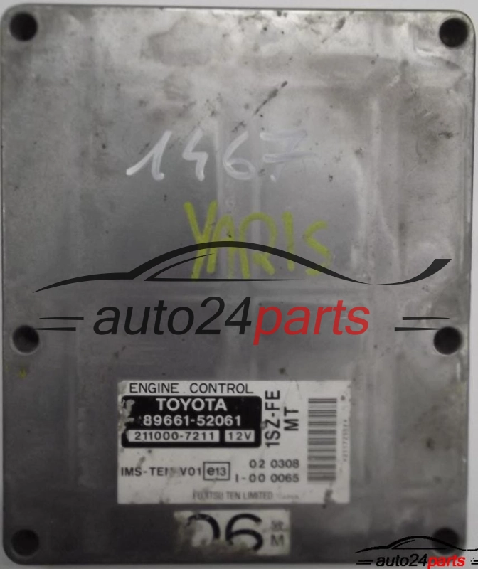 CENTRALINA MOTORE TOYOTA YARIS 1.0 12V VVTI 89661-52061