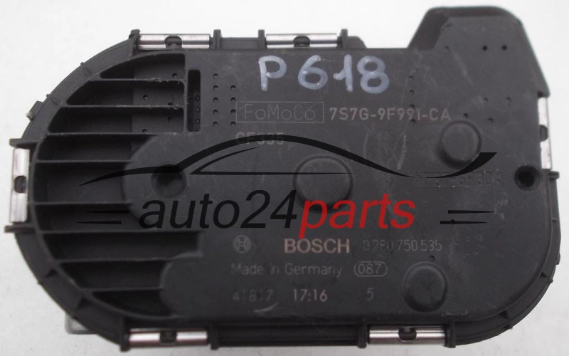 DROSSELKLAPPE FORD FIESTA FOCUS MONDEO BOSCH 0 280 750 535, 0280750535, FoMoCo 7S7G-9F991-CA, 7S7G9F991CA 