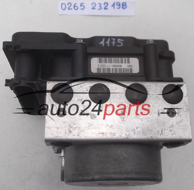 ABS HYDRAULIK-AGGREGAT MIT STEUERGERAET DACIA LOGAN SANDERO BOSCH 0 265 232 198, 0265232198, 8200 756 095, 8200756095, 0 265 800 584, 0265800584