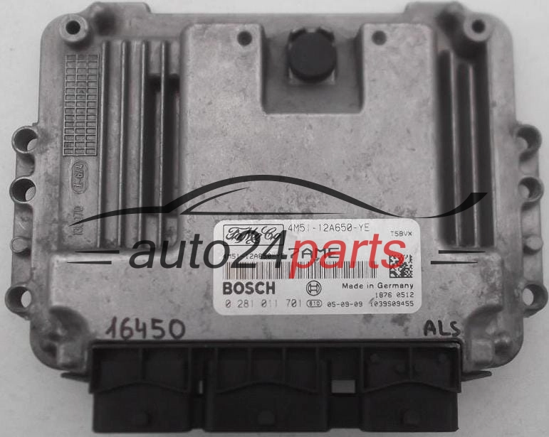 Μονάδα Ελέγχου Κινητήρα FORD 1.6 TDCI BOSCH 0 281 011 701, 0281011701, 4M51-12A650-YE, 4M5112A650YE