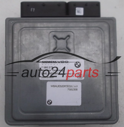 MOTORSTEUERGERÄT ECU STEUERGERÄT BMW 2.0 SIEMENS VDO 5WK93637, 7 580 279, 7580279, 7582358, DME MSD80.2 