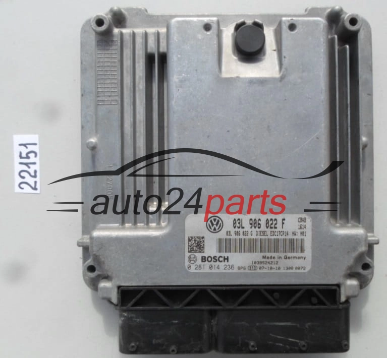 CENTRALITA DE MOTOR VW VOLKSWAGEN TIGUAN 2.0 TDI BOSCH 0 281 014 236, 0281014236, 03L 906 022F, 03L906022F, EDC17CP14