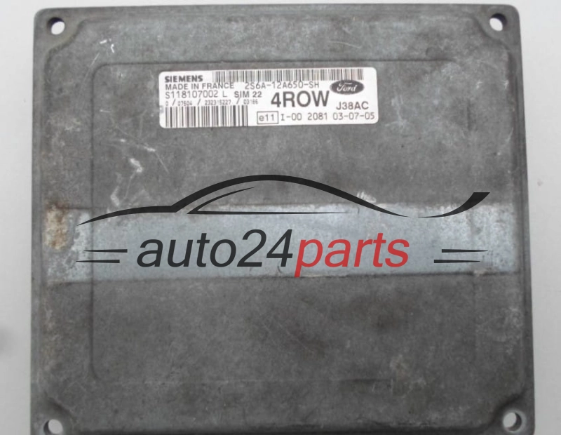 MOTORSTEUERGERÄT ECU STEUERGERÄT FORD FIESTA 1.4 SIEMENS S118107002 L,  2S6A-12A650-SH