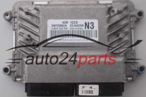 MOTORSTEUERGERÄT ECU STEUERGERÄT CHEVROLET AVEO 1.2 5WY5992A, 25184299, N3 