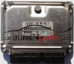 ECU ENGINE CONTROLLER AUDI A6 2.5 TDI AYM 4B1 907 401 D, 4B1907401D, BOSCH 0 281 010 494, 0281010494 