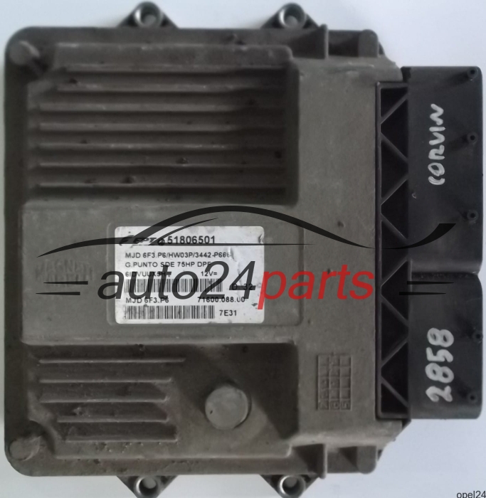 MOTORSTEUERGERÄT ECU STEUERGERÄT FIAT GRANDE PUNTO 1.3 JTD MAGNETI MARELLI MJD 6F3.P6