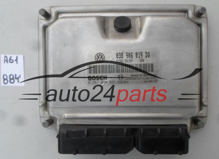SEAT IBIZA CORDOBA 1.9 TDI ASZ 038 906 019 DQ, 038906019DQ, BOSCH 0 281 010 891, 0281010891, 1039S00137, DIESEL EDC15P+ 1536 