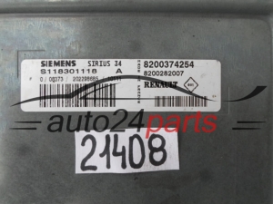 KOMPUTER STEROWNIK SILNIKA RENAULT CLIO 1.2 SIEMENS S118301118 A, S118301118A, 8200374254, 8200282007