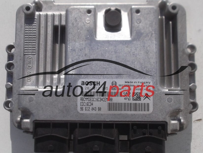 Μονάδα Ελέγχου Κινητήρα CITROEN PEUGEOT 1.6 HDI BOSCH 0 281 012 985, 0281012985, 96 612 043 80, 9661204380, 9653958980, EDC16C34 