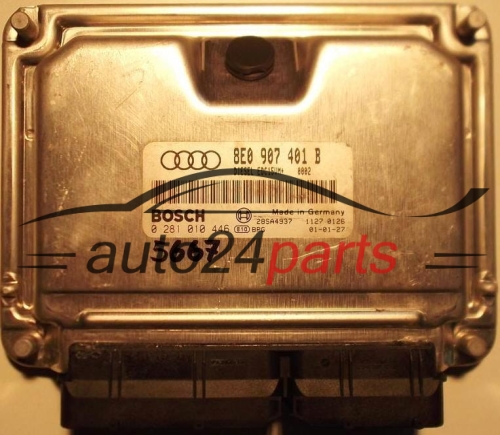 KOMPUTER STEROWNIK SILNIKA AUDI A4 2.5 TDI 8E0907401B, 8E0 907 401 B, BOSCH 0281010446, 0 281 010 446, DIESEL EDC15UM+ 0002 28SA4937 -  5667