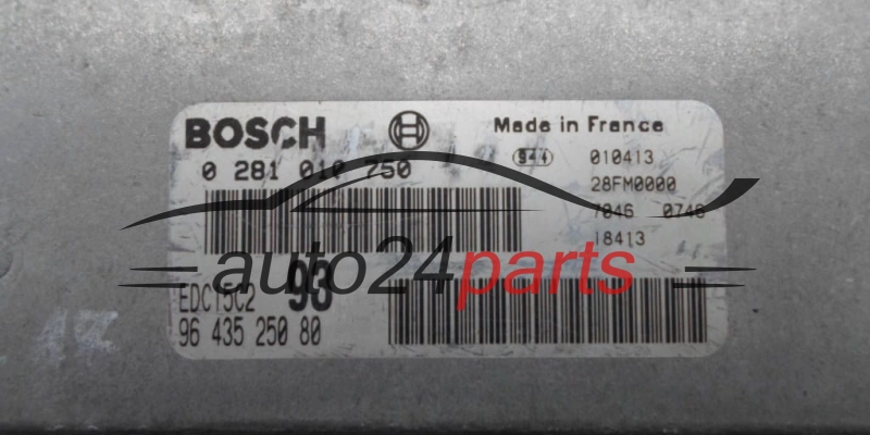 Μονάδα Ελέγχου Κινητήρα CITROEN PEUGEOT 2.0 HDI BOSCH  0281010750,  9643525080